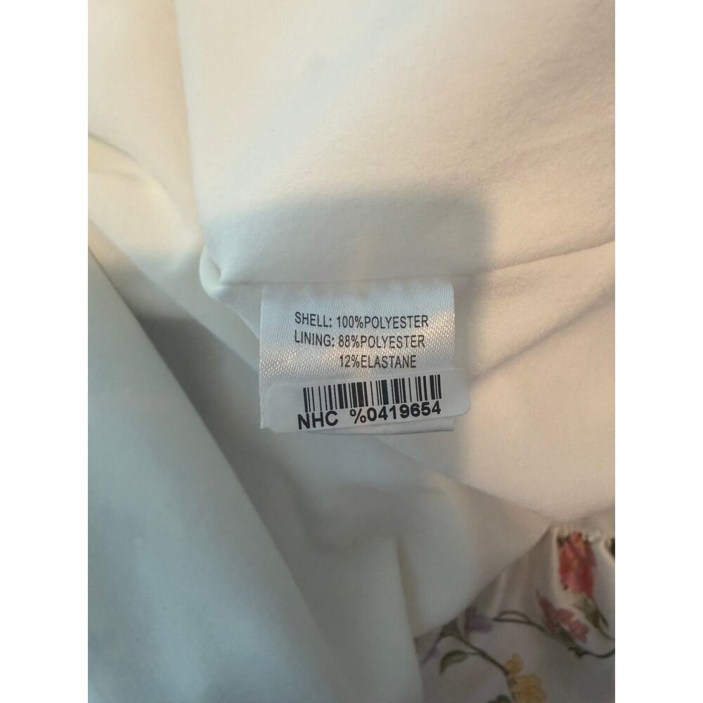 Antonio Melani Floral Satin Fit & Flare Dress Tiered Garden Party 6 Cottagecore - Picture 6 of 6